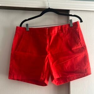 J crew red chino city fit shorts